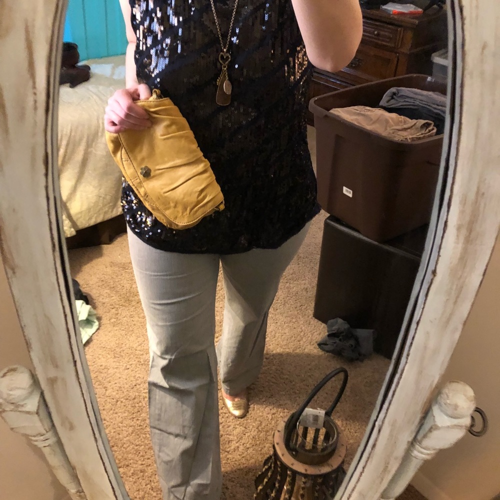 Ann Taylor sequins blouse tank